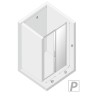 New Trendy Prime Light Gold Drzwi Prysznicowe P 160x200 Przezroczyste 6mm Active Shield (D-0433A)