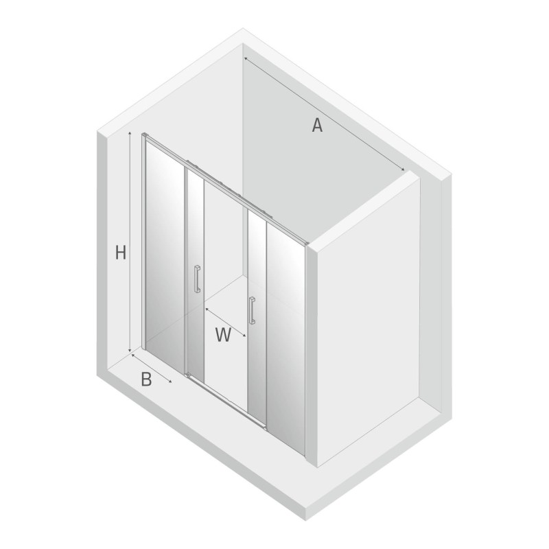 New Trendy Prime Light Gold Drzwi Prysznicowe U 150x200 Przezroczyste 6mm Active Shield (D-0444A)