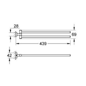 Grohe Essentials Cube Wieszak na ręcznik (40624001)