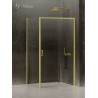 New Trendy Prime Light Gold Kabina Prostokątna P 130x70x200 Przezroczyste 6mm Active Shield (D-0427A/D-0222B)