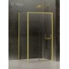 New Trendy Prime Light Gold Kabina Prostokątna L 140x80x200 Przezroczyste 6mm Active Shield (K-1453)