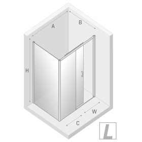 New Trendy Prime Light Gold Kabina Prostokątna L 160x80x200 Przezroczyste 6mm Active Shield (K-1461)