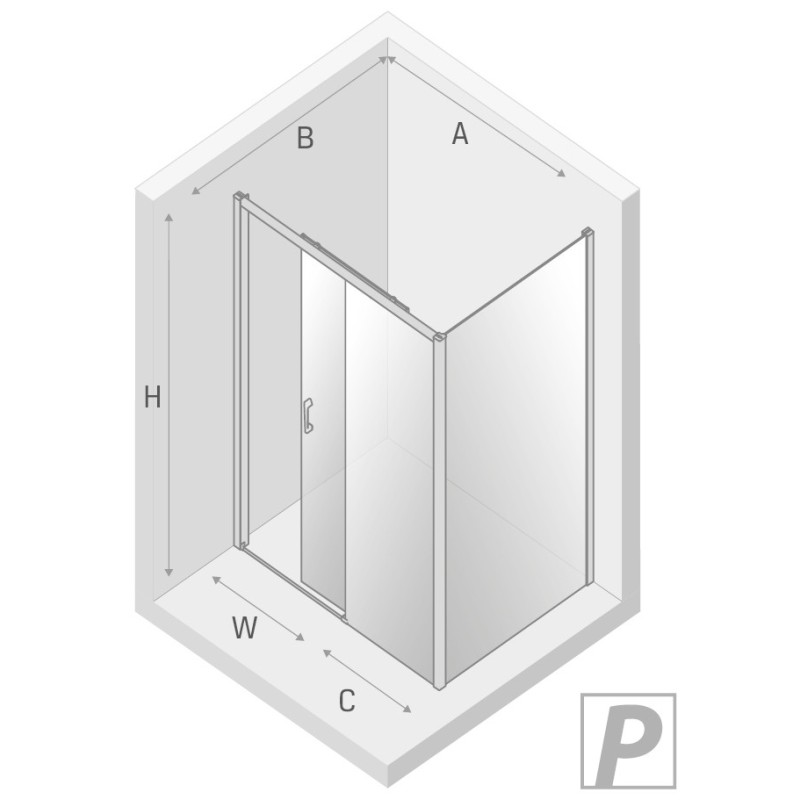 New Trendy Prime Light Gold Kabina Prostokątna P 160x90x200 Przezroczyste 6mm Active Shield (K-1490)