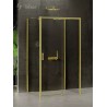 New Trendy Prime Light Gold Kabina Prostokątna Przyścienna P 150x80x200 Przezroczyste 6mm Active Shield (K-1149)