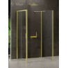 New Trendy Prime Light Gold Kabina Kwadratowa Przyścienna L 120x120x200 Przezroczyste 6mm Active Shield (K-1641)