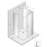 New Trendy Prime Light Gold Kabina Kwadratowa Przyścienna U 100x100x200 Przezroczyste 6mm Active Shield (K-1195)