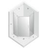 New Trendy New Komfort Kabina Pięciokątna U 100x80x195 Przezroczyste 8mm Active Shield (K-0809)