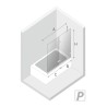 New Trendy Avexa White Parawan Nawannowy P 140x150 Przezroczyste 6mm Active Shield (EXK-2981)
