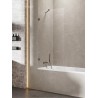 New Trendy Avexa Gunmetal Brushed Parawan Nawannowy 60x150 Przezroczyste 6mm Active Shield (EXK-3516-WP)