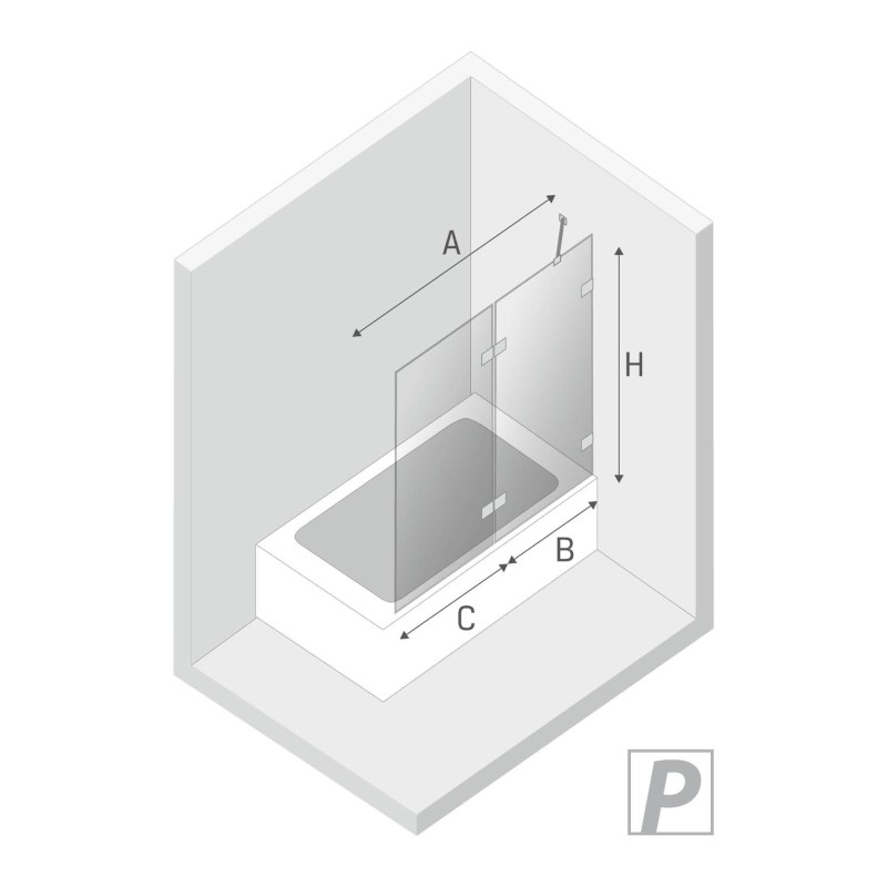 New Trendy Avexa Copper Parawan Nawannowy P 110x150 cm Przezroczyste 6mm Active Shield (EXK-3811)