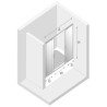 New Trendy Smart Light Gold Parawan Nawannowy 160x150 2D Przezroczyste 8mm Active Shield (EXK-4314)