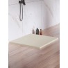 New Trendy Nex Brodzik Konglomeratowy Kwadratowy 90x90x3,5 Beż Struktura (B-0485)