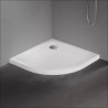 New Trendy Mild Stone Brodzik Akrylowy Półokrągy R55 80x80x4,5 Biały (B-0537)