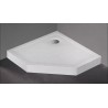 New Trendy Mild Stone Brodzik Akrylowy Pięciokątny 80x80x11,5 Biały (B-0518)