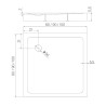 New Trendy Mild Stone Brodzik Akrylowy Kwadratowy 100x100x11,5 Biały (B-0522)