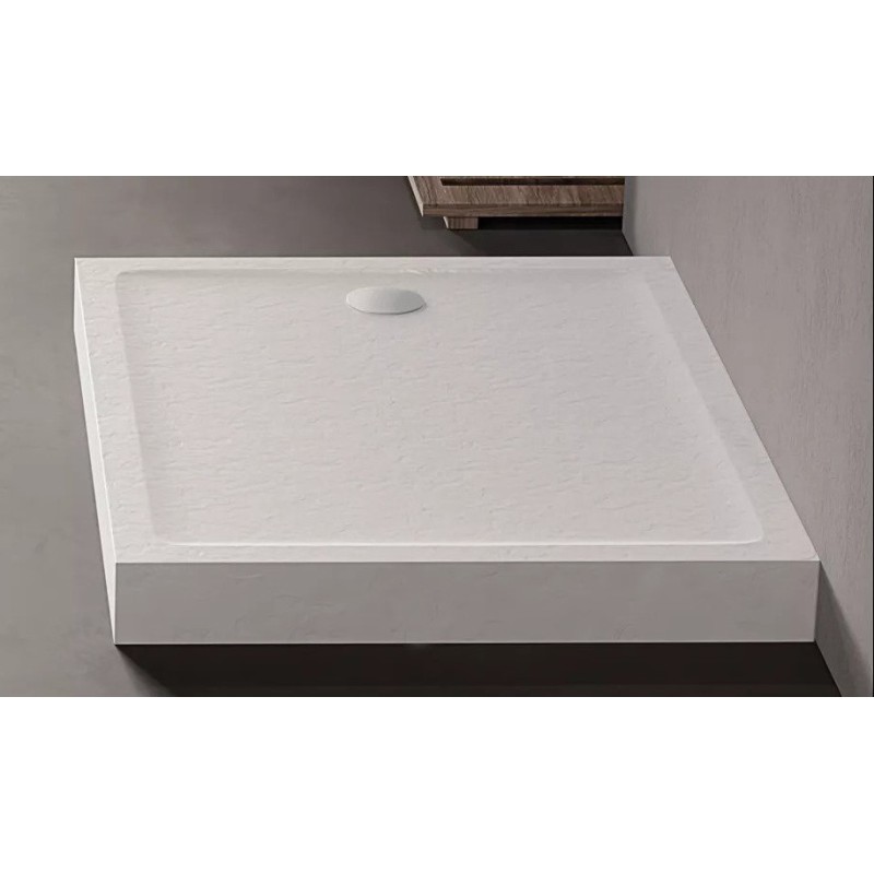 New Trendy Mild Stone Brodzik Akrylowy Prostokątny 100x70x11,5 Biały (B-0524)
