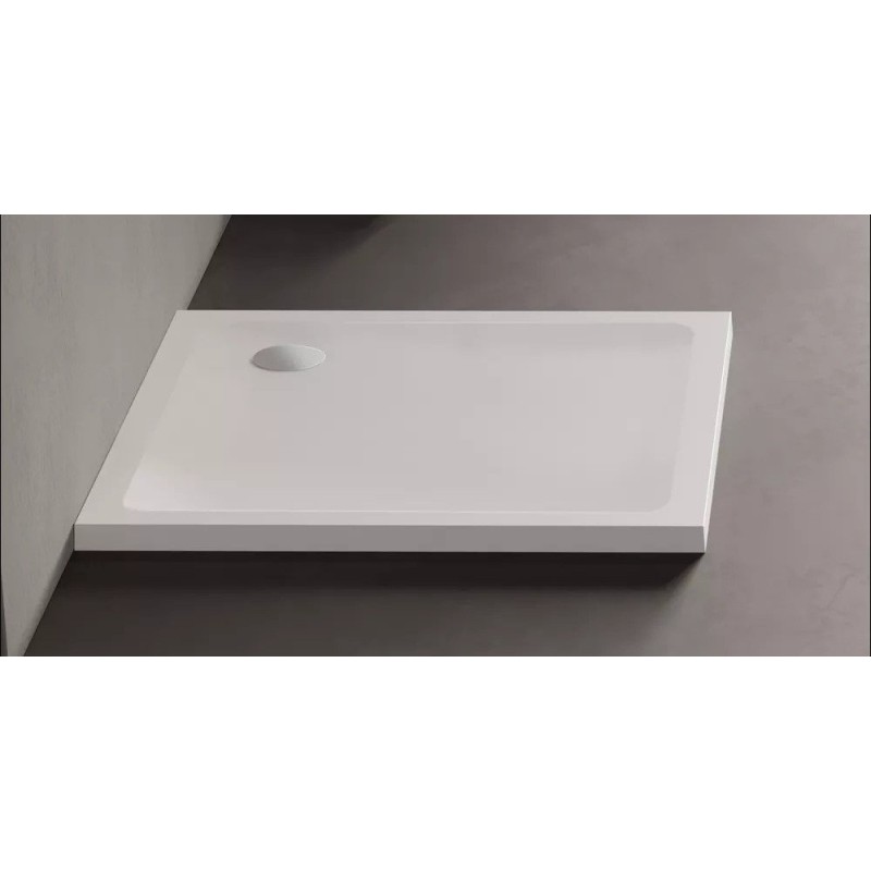 New Trendy Mild Brodzik Akrylowy Kwadratowy 100x100x4,5 Biały (B-0627)