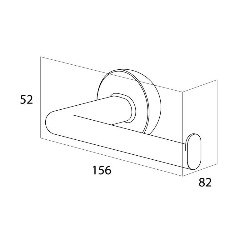 Tiger Cooper Wieszak na papier toaletowy bez pokrywy w kształcie litery L stal nierdzewna Szczotkowana / Czarny (800222)