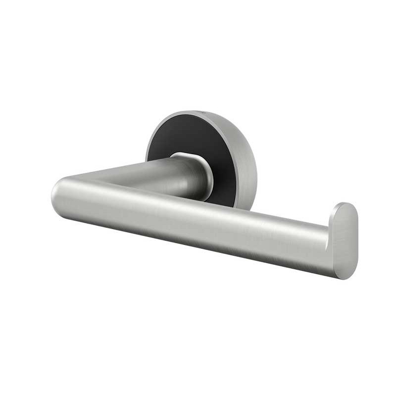 Tiger Cooper Wieszak na papier toaletowy bez pokrywy w kształcie litery L stal nierdzewna Szczotkowana / Czarny (800222)