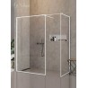 New Trendy New Modus White Kabina Walk-In 2 ścianki U 140x100x200 Przezroczyste Ramka 8mm (EXK-2323)