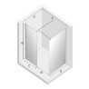 New Trendy New Modus White Kabina Walk-In 2 ścianki U 130x100x200 Przezroczyste Kratka 8mm (EXK-2305)