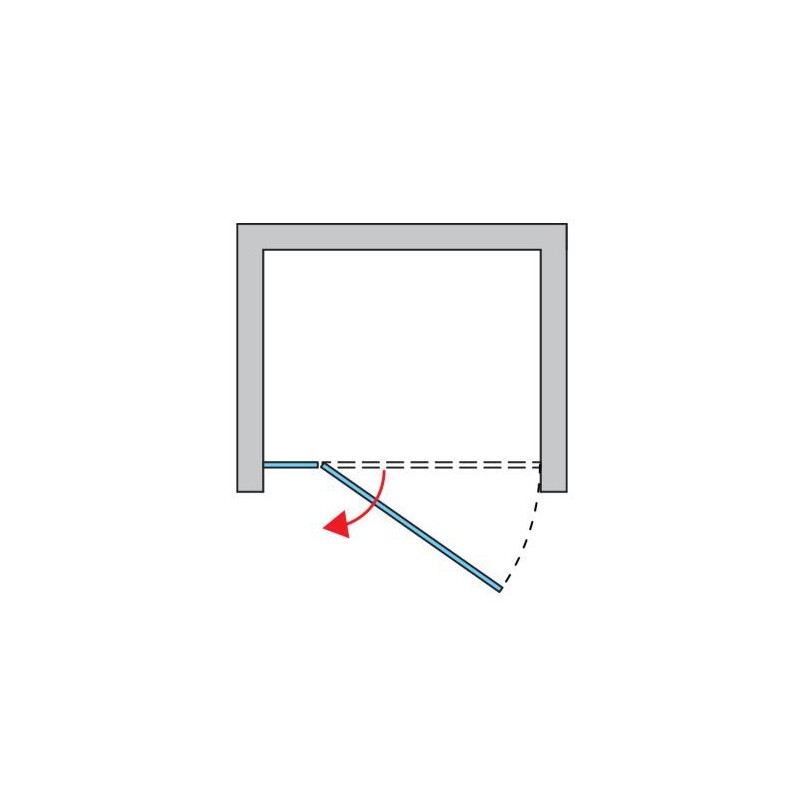 SanSwiss Annea AN13 Drzwi Lewe Jednoczęściowe Ze Ścianką Stałą W Linii 120x200 cm (AN13G12005007)