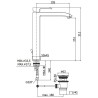 Paffoni Level Bateria umywalkowa wysoka ( z korkiem clickclack) (LES081KCR)
