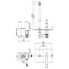 Paffoni Level Bateria umywalkowa podtynkowa 250mm (LES106CR)
