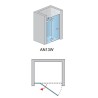 SanSwiss Annea AN13W Drzwi Lewe Jednoczęściowe Ze Ścianką Stałą W Linii Bez Profilu 90x200 cm (AN13WG09005007)