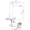 Paffoni Berry Bateria umywalkowa wysoka (z korkiem clickclack) (BR081KCR)