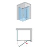 SanSwiss Annea AN13+ANT1 Kabina Prysznicowa Prawa Czarna 110x80x200 cm Szkło Przezroczyste (AN13D11000607+ANT108000607)