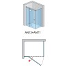 SanSwiss Annea AN13+ANT1 Kabina Prysznicowa Lewa Czarna 80x70x200 cm Szkło Przezroczyste (AN13G08000607+ANT107000607)