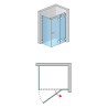 SanSwiss Annea AN13W+ANTW1 Kabina Prysznicowa Prawa Czarna 80x120x200 cm Szkło Przezroczyste (AN13WD08000607+ANTW112000607)