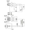 Paffoni Light Bateria umywalkowa podtynkowa 245mm (LIG007CR70)