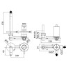 Paffoni Light Bateria umywalkowa podtynkowa 248mm (LIG106CR70)