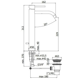 Paffoni Light Bateria umywalkowa wysoka (clickclack) (LIG081KCR)
