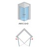 SanSwiss Annea AN1C G+D Kabina Prysznicowa 2D Czarna 80x80x200 cm Szkło Przezroczyste (AN1CG08000607+AN1CD08000607)