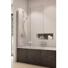 SanSwiss Solino SOLB2 Parawan Nawannowy Dwuczęściowy L Chrom 90x150 cm, Szkło Przezroczyste (SOLB2G0905007)