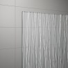 SanSwiss Solino SOLF13 Drzwi Dwuczęściowe składane P 100x200 cm Czarne, Szkło Wzór Linie (SOLF13D1000688)