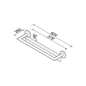 Geesa Nemox Wieszak na ręcznik Kąpielowy Podwójny Chrom  91-6552-02