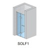 SanSwiss Solino SOLF1 Drzwi Dwuczęściowe składane L 75x200 cm Czarne, Szkło Screen (SOLF1G0750687)