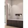 SanSwiss Solino SOLB1 Parawan nawannowy obrotowy 180° Chrom 75x150 cm, Szkło screen (SOEB107505087)