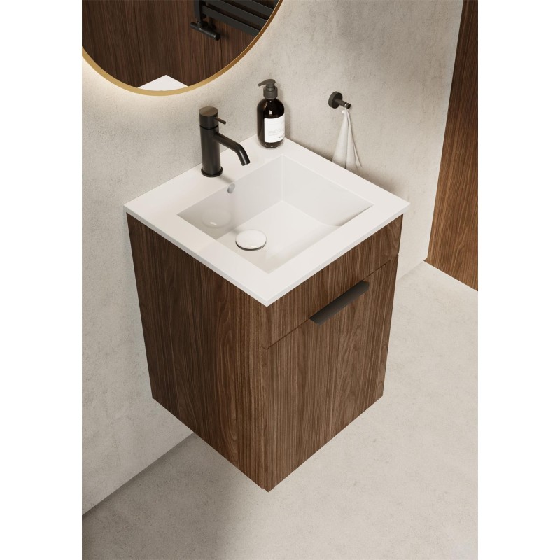 Elita Qubo Plus Orzech Lincoln Set szafka z umywalką 40 cm (RE020400147060)