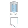 SanSwiss Solino SOL1+ SOLT1 Kabina prysznicowa 75x90x200 cm chrom, Szkło Przezroczyste (SOL107505007 + SOLT109005007)