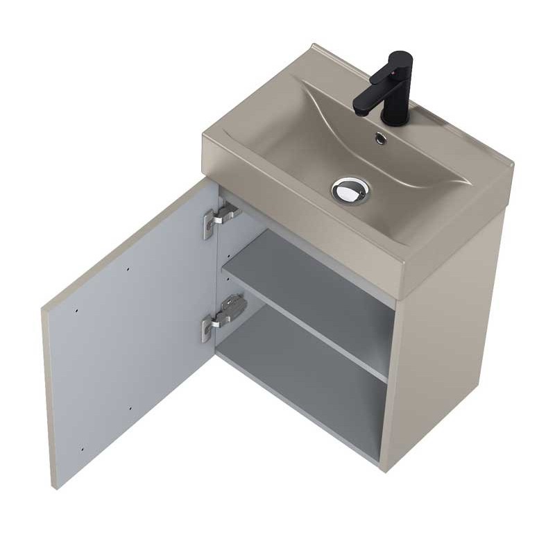 Elita Tiny Fume Matt Set Szafka Z Umywalką 45 cm 1D (RE020450157020)