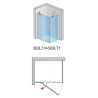 SanSwiss Solino SOL13+ SOLT1 Kabina prysznicowa ze ścianką 110x100x200 cm czarne, Szkło Przezroczyste (SOL1311000607 + SOLT11000