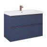 Elita Look Navy Blue Matt Szafka 2S z Umywalką Maxxi 100 cm (RE011000027030+RE041000078060)
