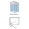 SanSwiss Solino SOL31+SOLT3 Kabina prysznicowa 110x75x200 cm czarne, Szkło Przezroczyste (SOL3111000607+SOLT307500607)