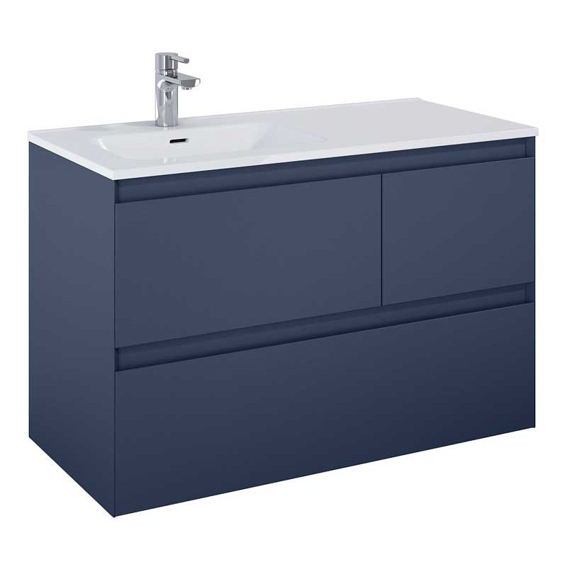 Elita Split Fume Matt Szafka Z umywalką Skappa 100 cm Lewa (RE011006157030+RE041004068060)