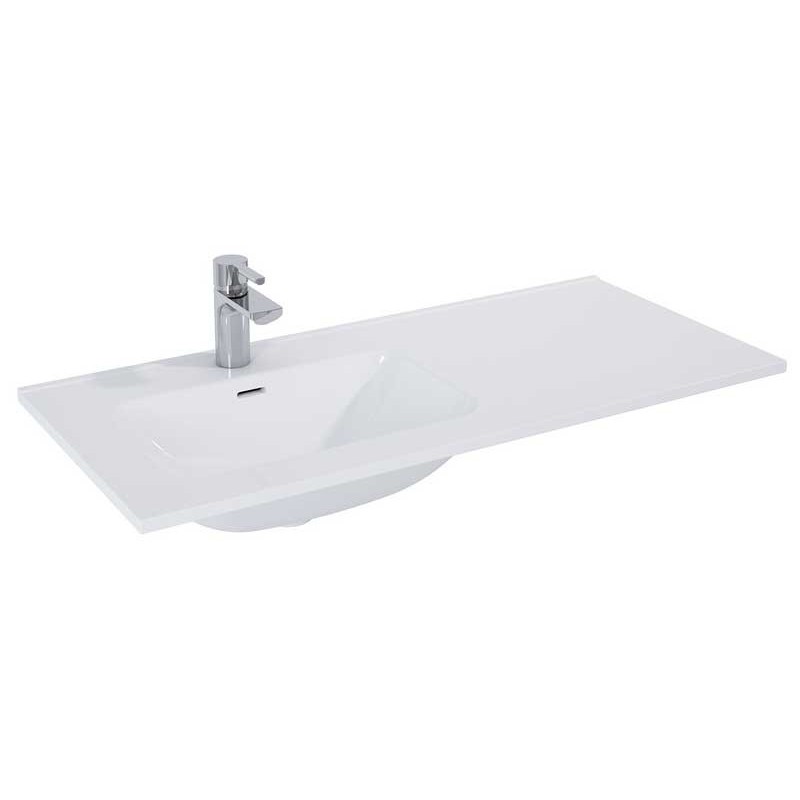 Elita Split White High Gloss Szafka Z umywalką Skappa 100 cm Lewa (RE011006158060+RE041004068060)
